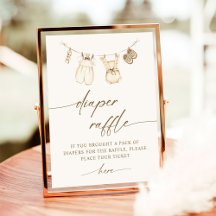 Boho性別おむつラッフルサインを明らかにする