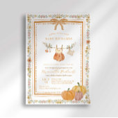 Boho恋に落ちる秋ベビーシャワーガール 招待状