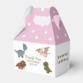 Boho恐竜ピンクお願いボックス フェイバーボックス (正面サイド)