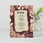 Boho感謝オールドファシオンディナー 招待状 (スタンド正面)