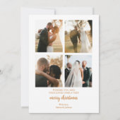 Boho我々の初めてのクリスマス新着フォトホリデー 招待状 (裏面)