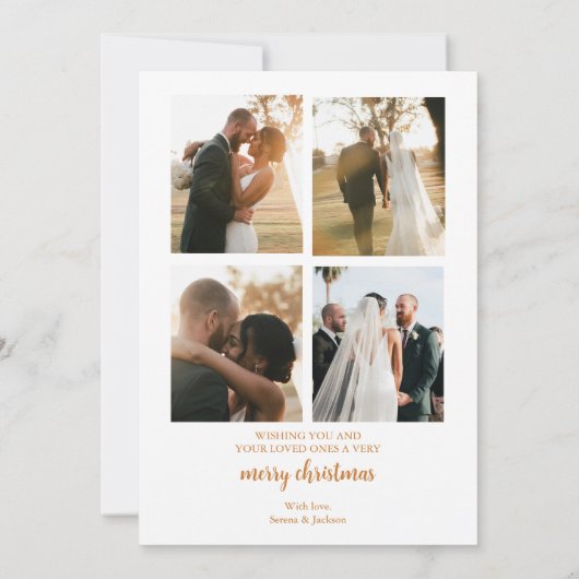 Boho我々の初めてのクリスマス新着フォトホリデー 招待状 (裏面)