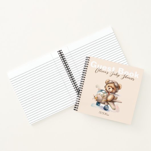 Boho我々は赤ちゃんシャワーのゲストブックを待つことができる ノートブック (内部)