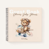 Boho我々は赤ちゃんシャワーのゲストブックを待つことができる ノートブック (正面)