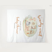 Boho我々は赤ちゃんシャワーのバックドロップを待つことができる タペストリー (正面(横))