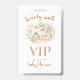 Boho我々は赤ちゃんシャワーを待つことができる バッジ