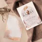 Boho我々は赤ちゃんシャワーを待つことができる 招待状