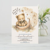 Boho我々は赤ちゃんシャワーを待つことができる 招待状 (スタンド正面)