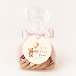 Boho我々はbeigeクマ赤ちゃんシャワーをbeige待つことができる フェイバータグ