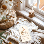 Boho我々bearly待つことができベージュベアベイビーシャワー ギフトタグ