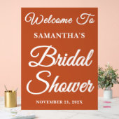 Boho手書きスクリプトブライダルシャワーへようこそ アクリルサイン (ウェディング)