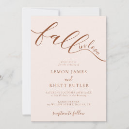 Boho手書き秋インラブ結婚ズ 招待状