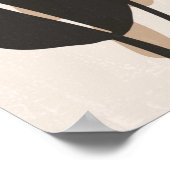 Boho抽象芸術アーストー葉ンとレインボーポスター ポスター (角)