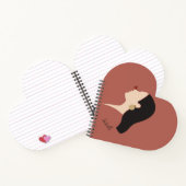 Boho抽象芸術アートウーマンイラストレーション自然、トーン ノートブック (内部)