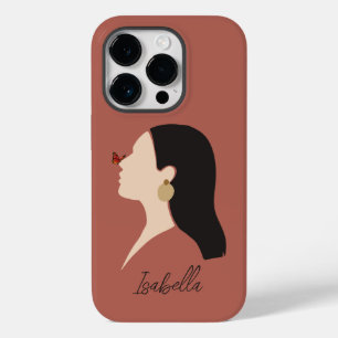Boho抽象芸術アートウーマンイラストレーション自然、トーン Case-Mate iPhone 14 Proケース