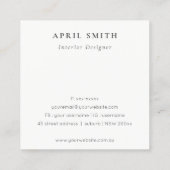 Boho抽象芸術グリーンフローラご注文ありがとうございます スクエア名刺 (裏面)