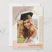 Boho抽象芸術シェイプArch卒業発表 招待状 (正面)