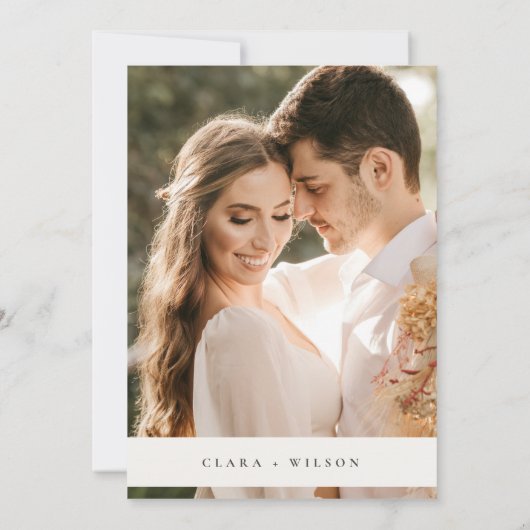 Boho抽象芸術スケッチオレンジ庭園の結婚式写真 セーブザデート (裏面)