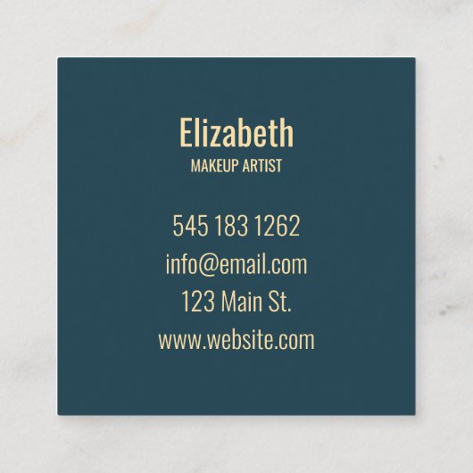 Boho抽象芸術パターン スクエア名刺 (裏面)