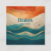 Boho抽象芸術パターン スクエア名刺 (正面)