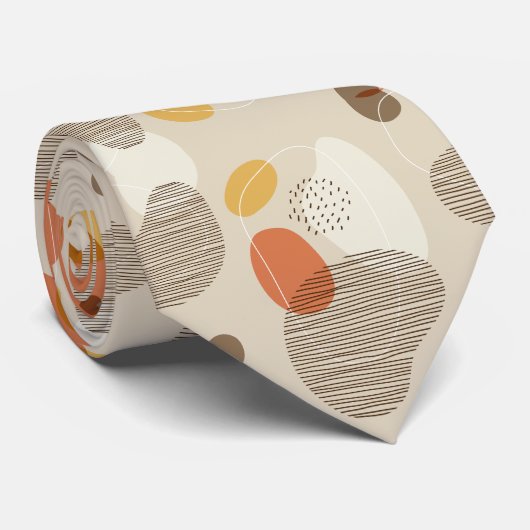 Boho抽象芸術パターン ネクタイ (ロール)