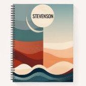 Boho抽象芸術パターン ノートブック (正面)