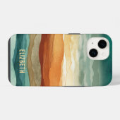 Boho抽象芸術パターン iPhoneケース (裏面横)