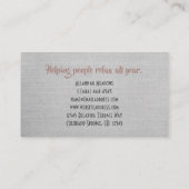 Boho抽象芸術ヒーリングと瞑想ビジネスカード 名刺 (裏面)