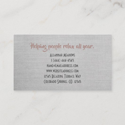 Boho抽象芸術ヒーリングと瞑想ビジネスカード 名刺 (裏面)