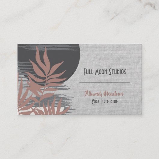 Boho抽象芸術ヒーリングと瞑想ビジネスカード 名刺 (正面)