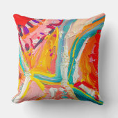 Boho抽象芸術モダンアートワーク クッション (正面)