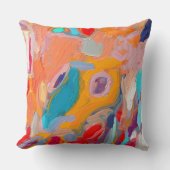 Boho抽象芸術モダンアートワーク クッション (正面)