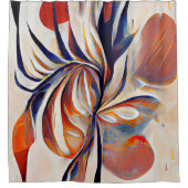 Boho抽象芸術モダンアートワーク シャワーカーテン (正面)