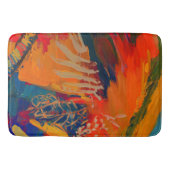 Boho抽象芸術モダンアートワーク バスマット (正面)