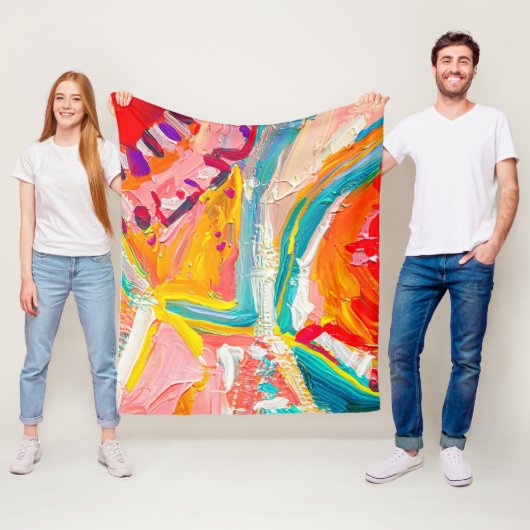 Boho抽象芸術モダンアートワーク フリースブランケット (インサイチュ)