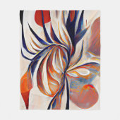 Boho抽象芸術モダンアートワーク フリースブランケット (正面)