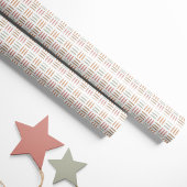 Boho抽象芸術ライン – ピンク ラッピングペーパー