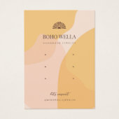 Boho抽象芸術図形のイヤリング表示(ロゴ付き) (正面)