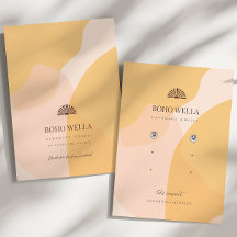 Boho抽象芸術図形のイヤリング表示（ロゴ付き）