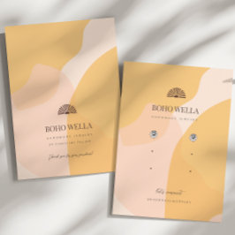 Boho抽象芸術図形のイヤリング表示(ロゴ付き)