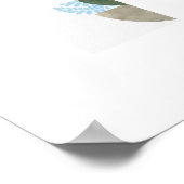 Boho抽象芸術図形 ポスター (角)