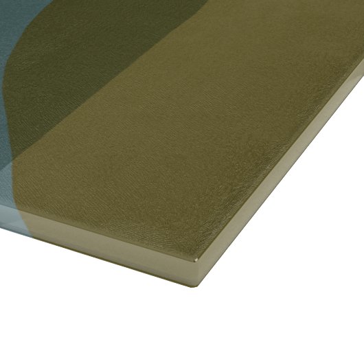 Boho抽象芸術幾何学図形の青と黄 カッティングボード (角)