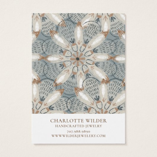 Boho抽象芸術形状イヤリング表示カード (裏面)