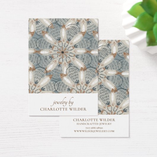 Boho抽象芸術形状イヤリング表示カード (デスク)