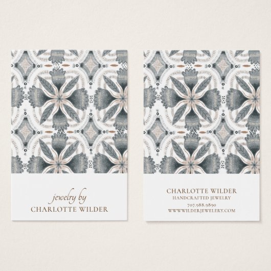 Boho抽象芸術形状イヤリング表示カード (正面&裏面)