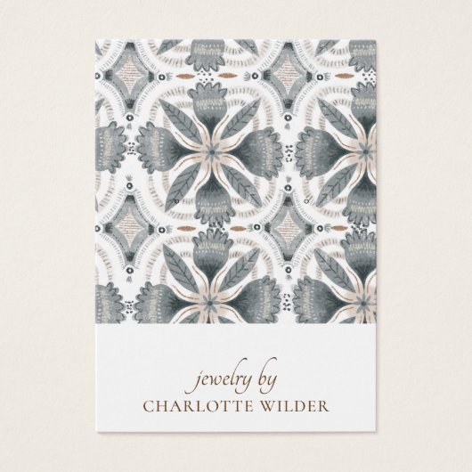 Boho抽象芸術形状イヤリング表示カード (正面)