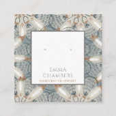 Boho抽象芸術形状イヤリング表示カード スクエア名刺 (正面)