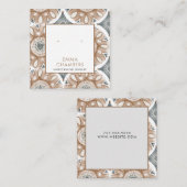 Boho抽象芸術形状イヤリング表示カード スクエア名刺 (正面/裏面)