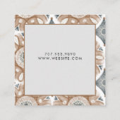 Boho抽象芸術形状イヤリング表示カード スクエア名刺 (裏面)