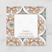 Boho抽象芸術形状イヤリング表示カード